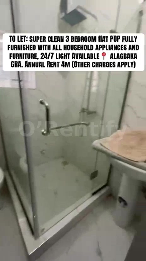 TO LET: super clean 3 bedroom flat POP fully furnished with all household appliances and furniture, 24/7 light Available photo 5