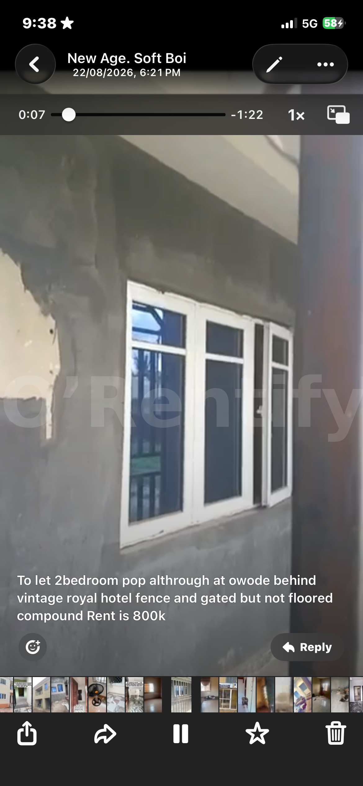 2 bedroom flat available for rent at owode photo 5