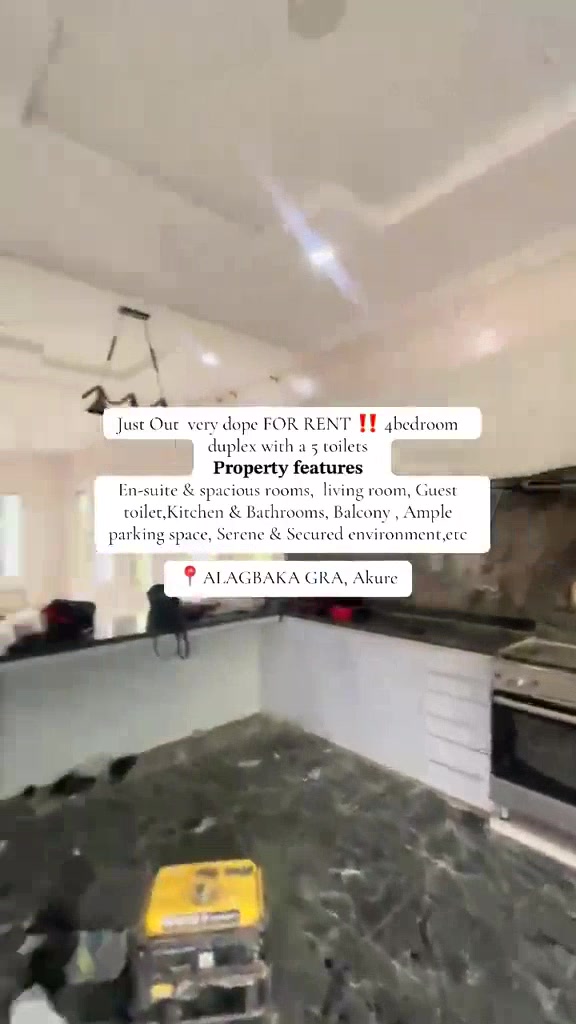 Newly built Just out 4 bedroom apartment for rent at alagbaka gra