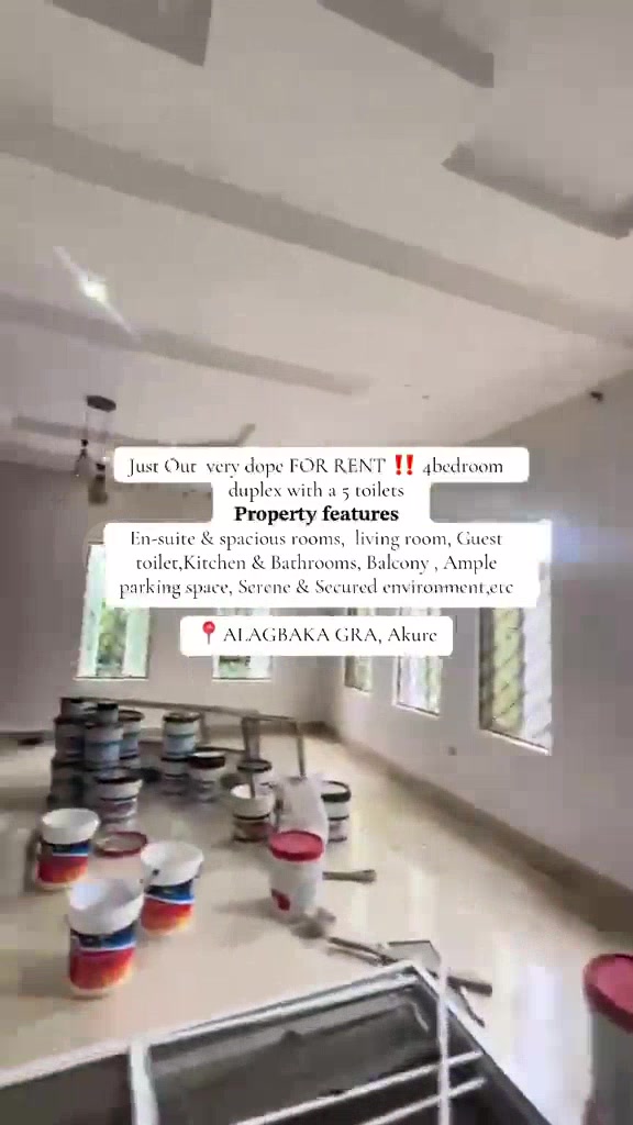 Newly built Just out 4 bedroom apartment for rent at alagbaka gra photo 4