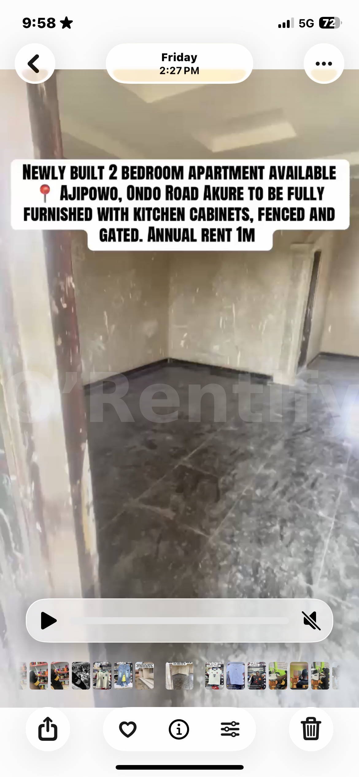 Newly built Just out 2 bedroom apartment for rent at Ondo road