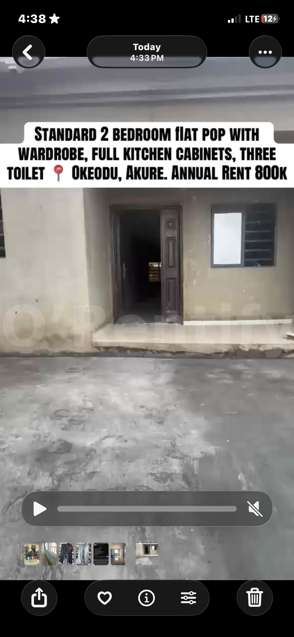 Just out  2bedroom flat with POP althrough available at oke odu  road... Facilities; ,3toilets ,kitchen cabinet  POP alt