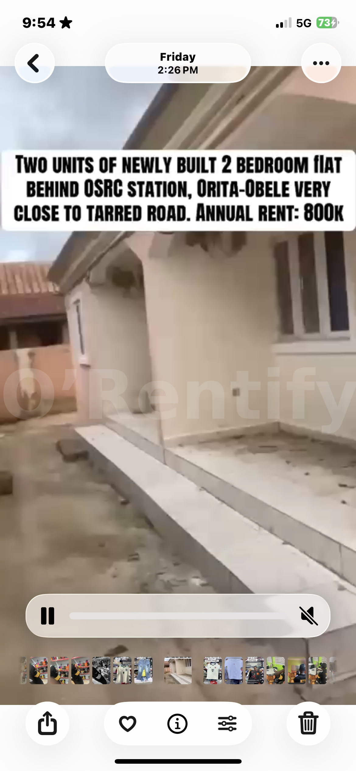 Newly built Just out 2 bedroom apartment for rent at orita obele very closed to tarred road